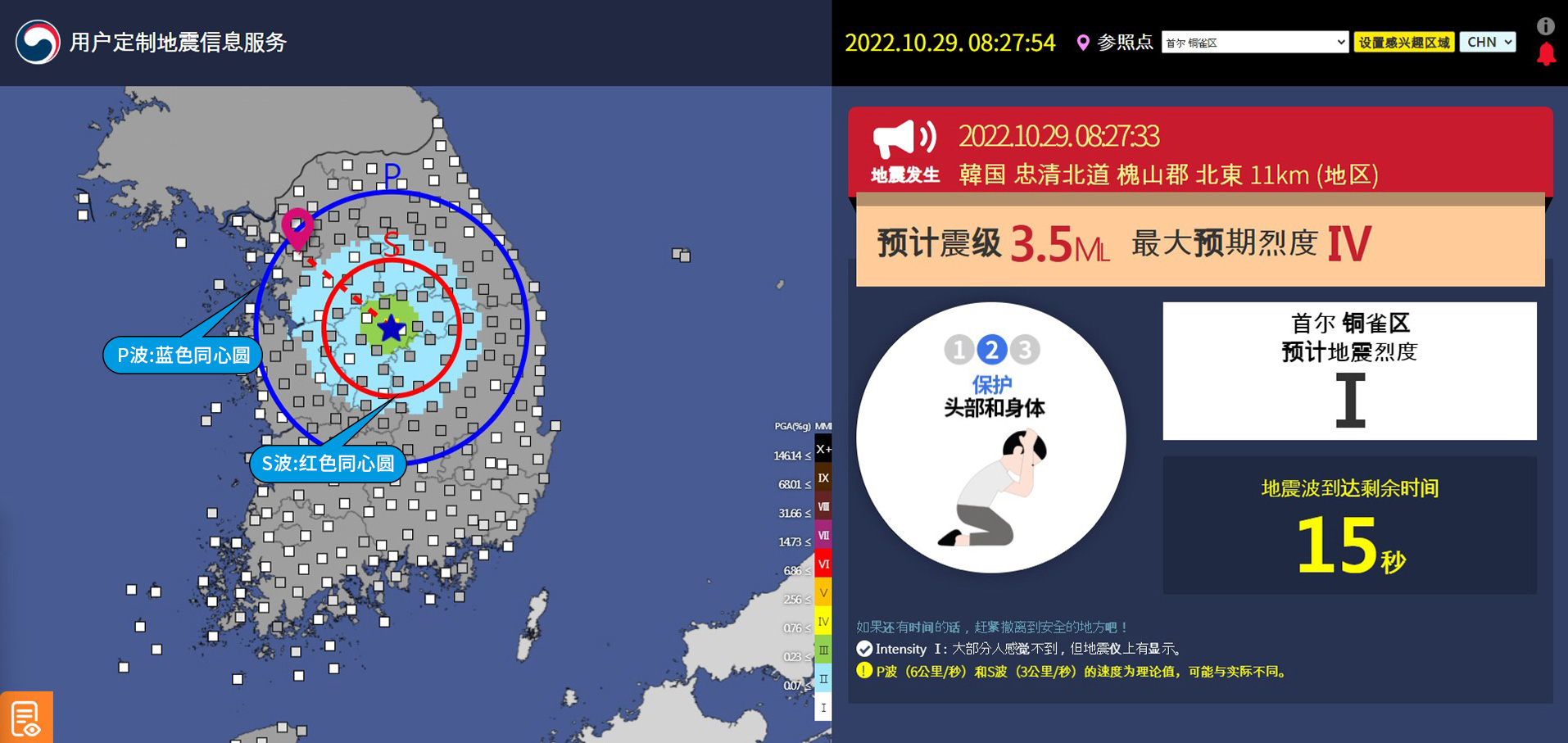 신속정보 PC화면