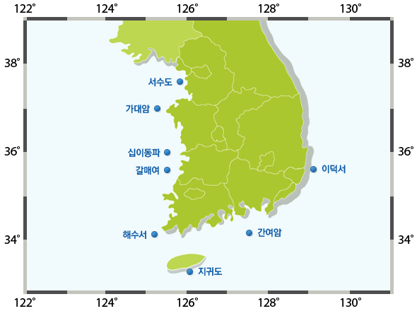 등표위치 지도