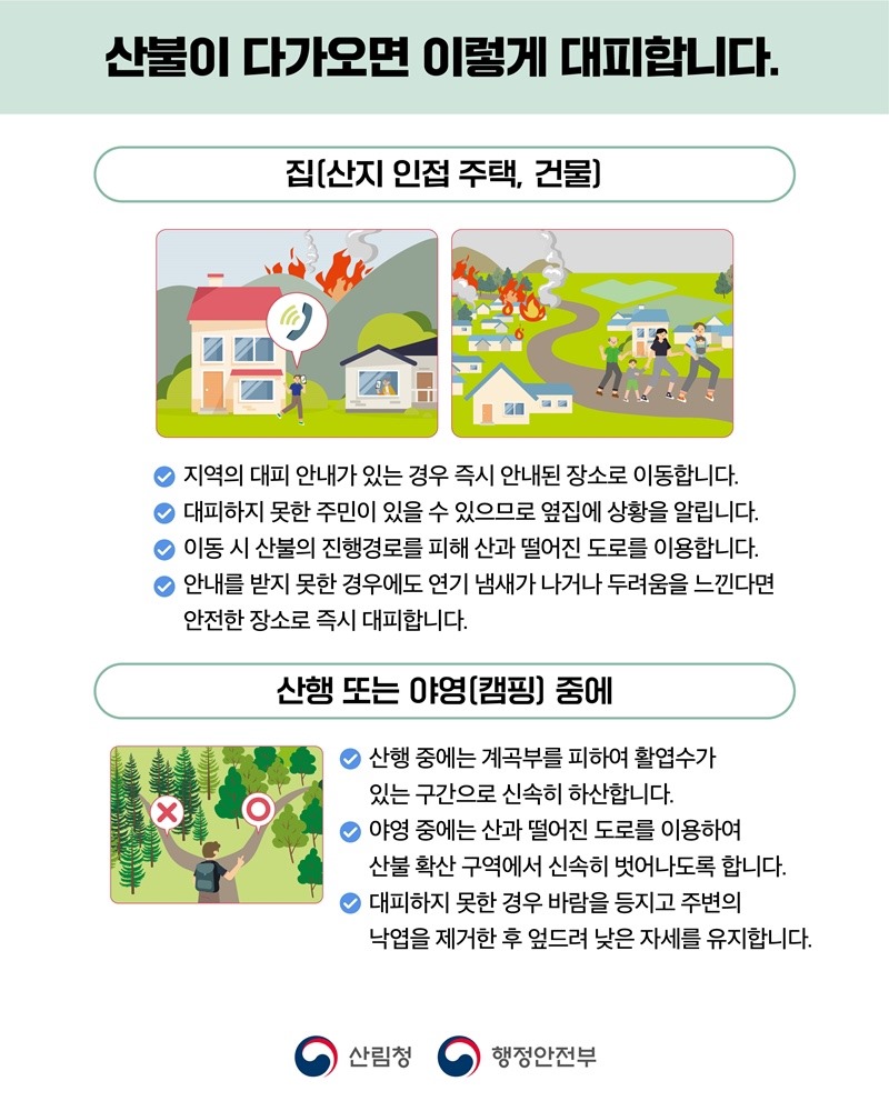 산불 국민행동요령을 알려주는 이미지3