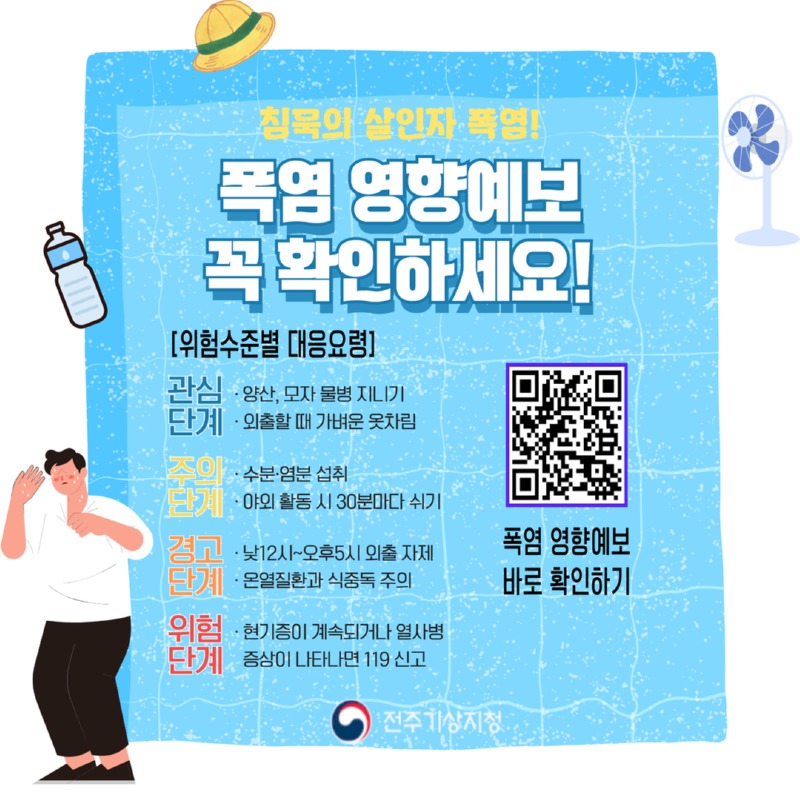 폭염 영향예보 대응요령 이미지