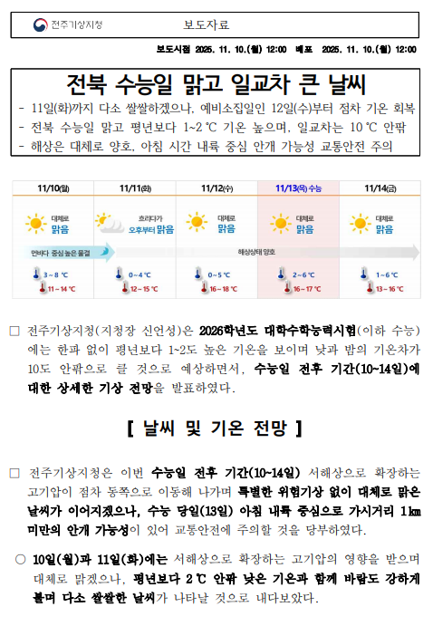 2026년 대학수학능력시험일 기상전망.png