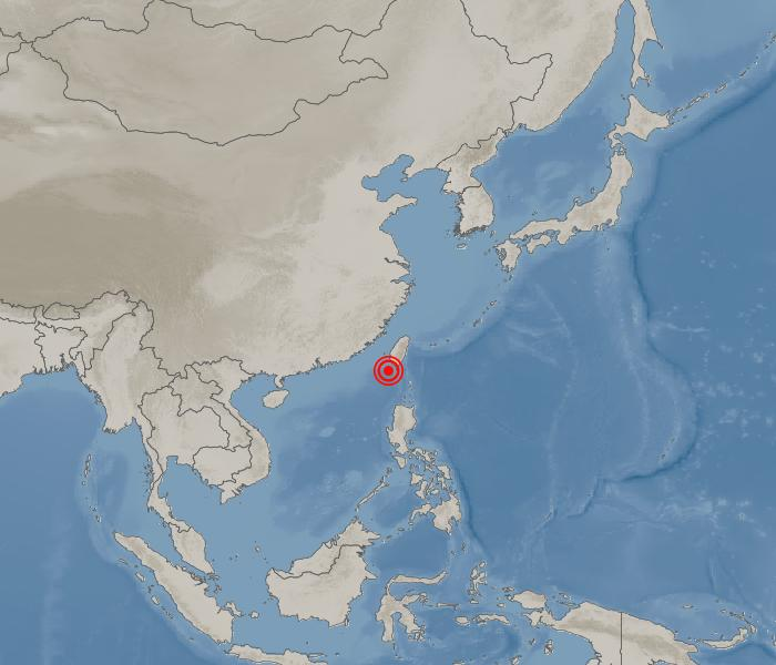 대만 가오슝시 남남서쪽 85km 해역 지도