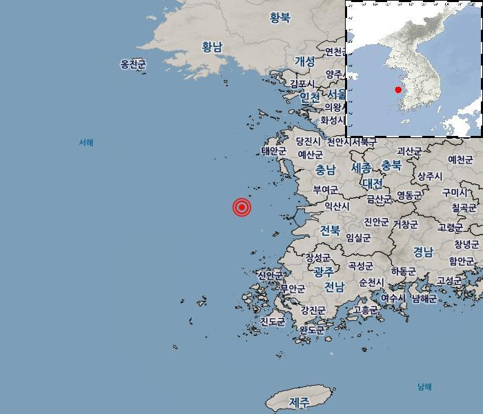 전북 군산시 어청도 남남서쪽 19km 해역 지도
