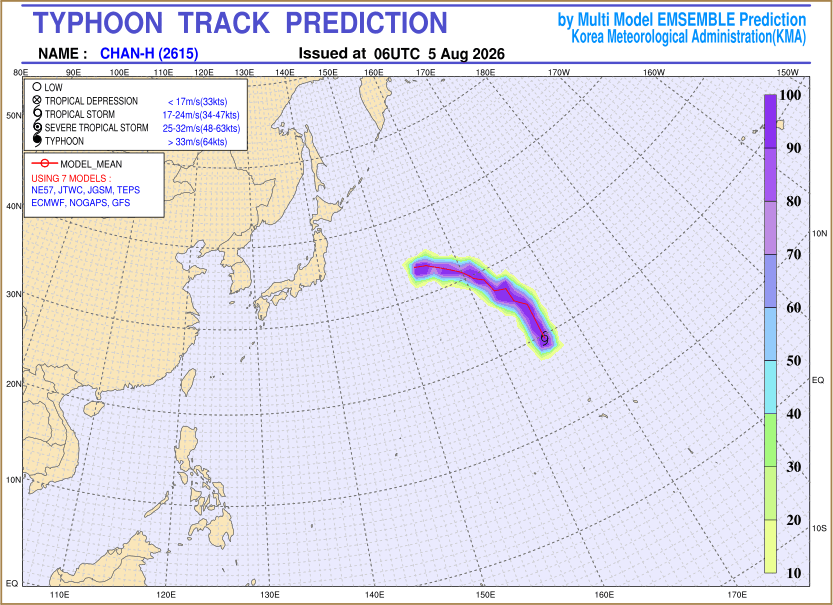 Typhoon track prediction image (Click to view other sized image.)