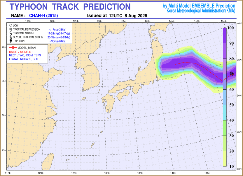 Typhoon track prediction image (Click to view other sized image.)
