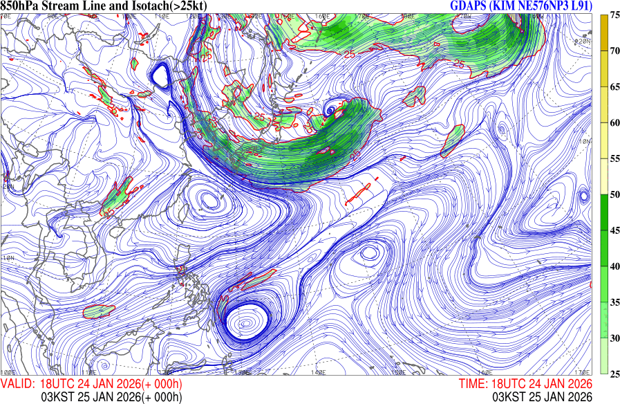 2026년 01월 25일 03시 하층유선  [대류촉발 감시]