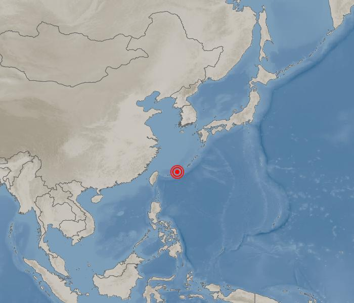 일본 오키나와현 나하시 서남서쪽 242km 해역 지도