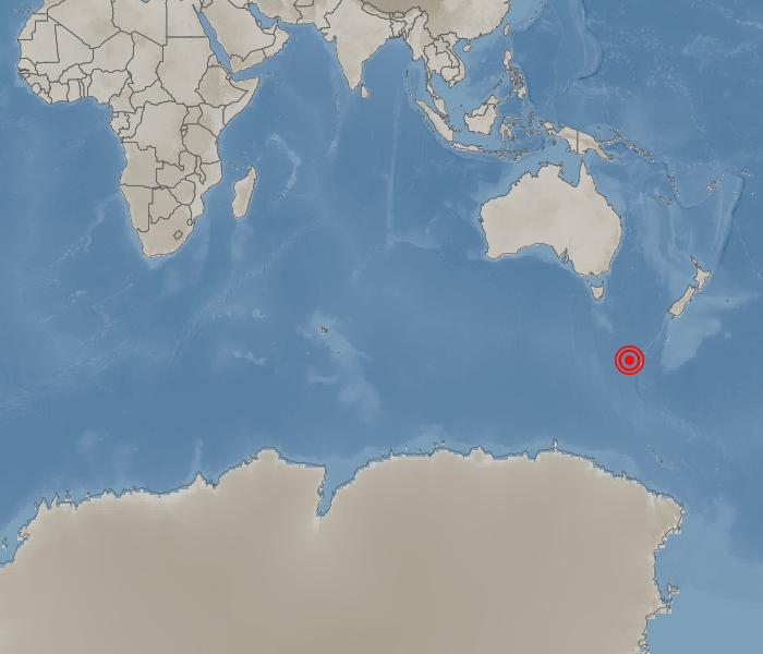 지진 발생위치 뉴질랜드 더니든 남서쪽 1410km 해역