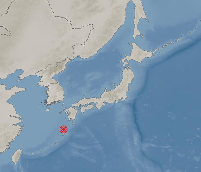 지진 발생위치 일본 가고시마현 가고시마시 남남서쪽 268km 해역