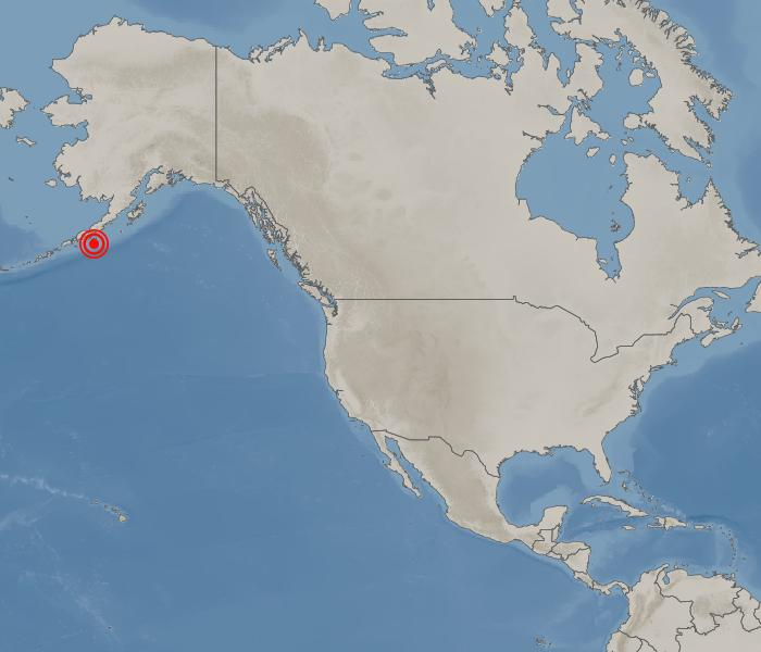 지진 발생위치 미국 알래스카 앵커리지 남서쪽 934km 해역