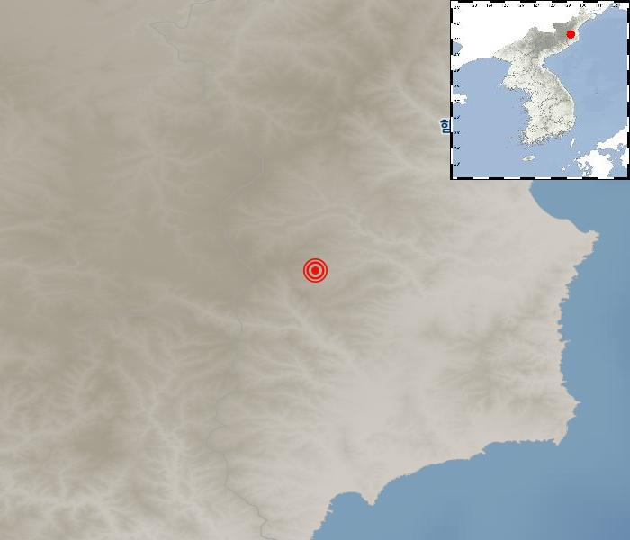 지진 발생위치 북한 함경북도 길주 북북서쪽 40km 지역