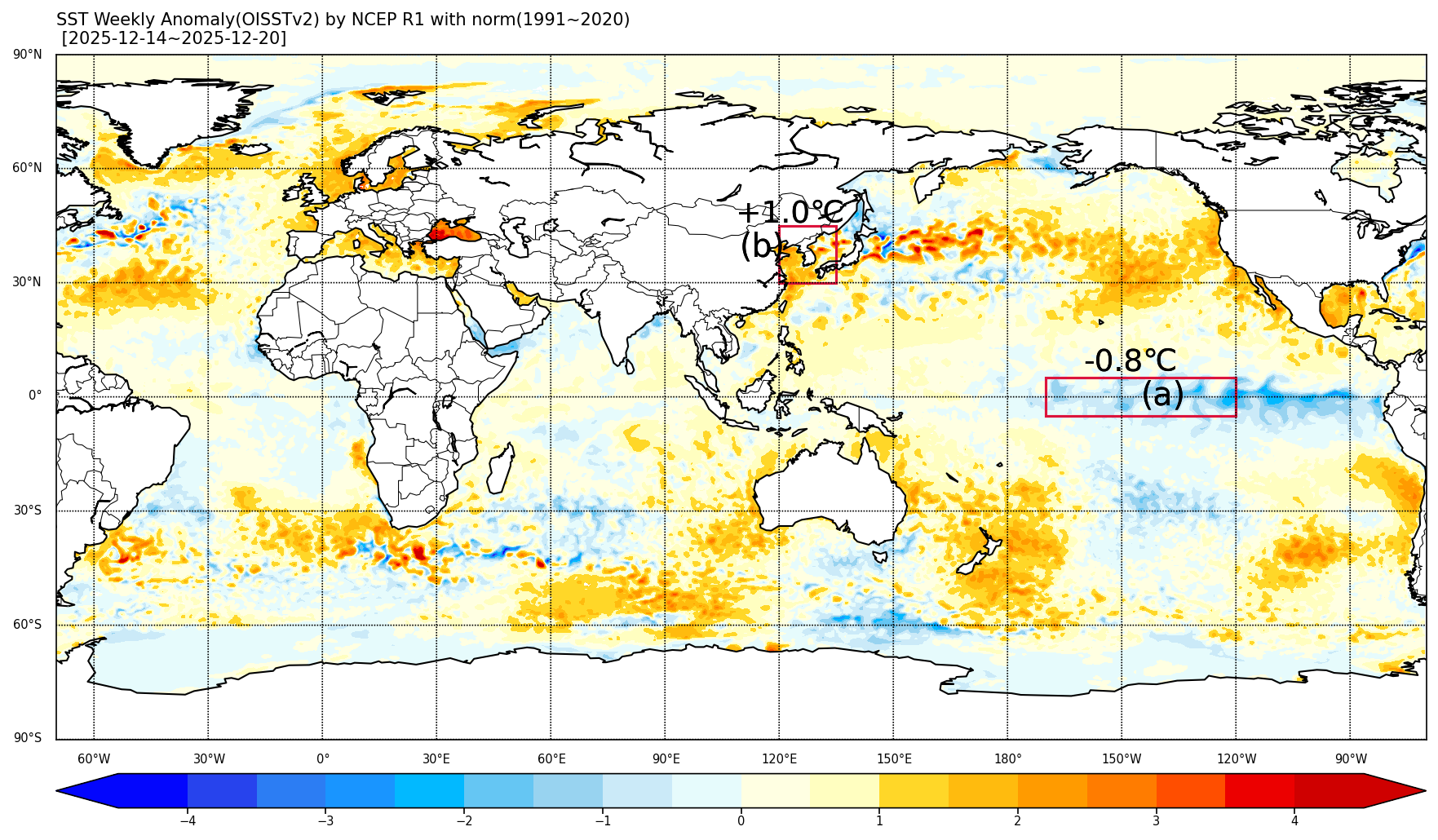 
				  최근 주간(12월14일~12월20일) 해수면온도 현황 
			